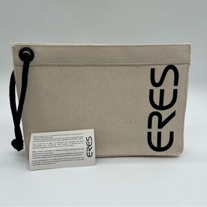 ERES Eco-Designed Canvas Logo Clutch Wristlet Swimsuit Cosmetic Bag